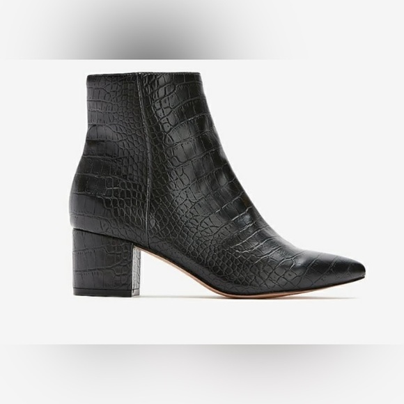 Women’s Express croc ankle boots in Black, size 9 - Picture 2 of 8